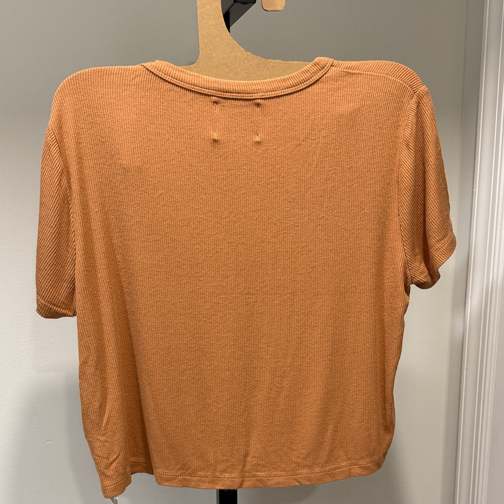 Privacy Please (Revolve) Nude Cropped Short Sleeve Tee - Picture 4 of 4